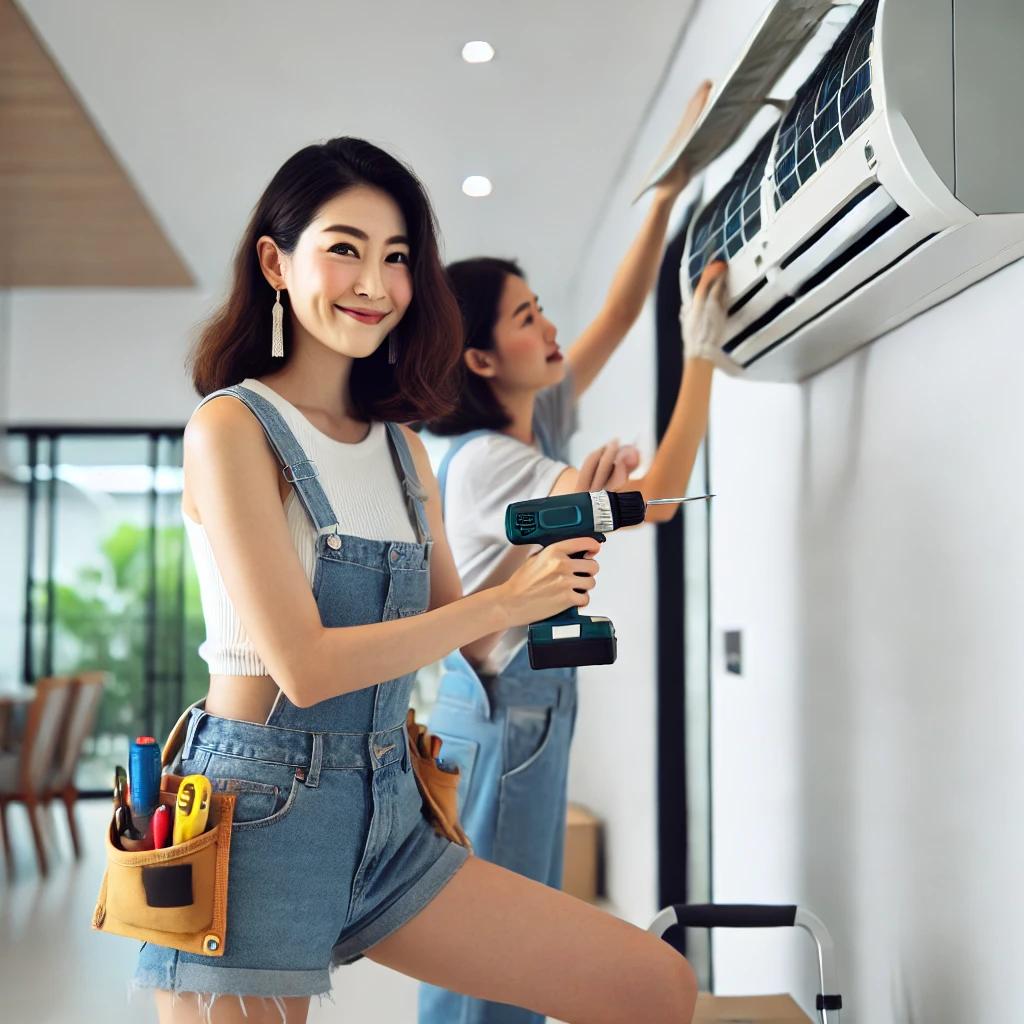 East_Asian_woman_installing_AC.jpg
